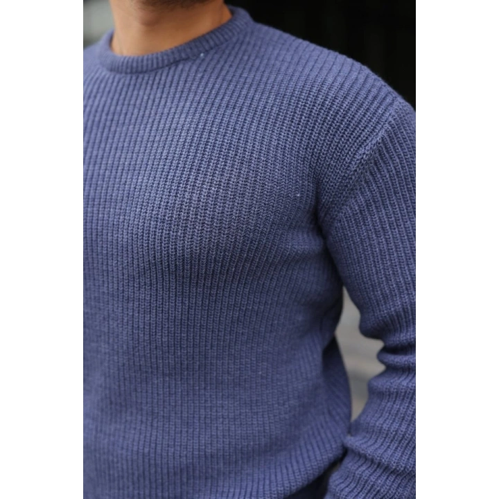 Erkek Bisiklet Yaka Örme Kazak