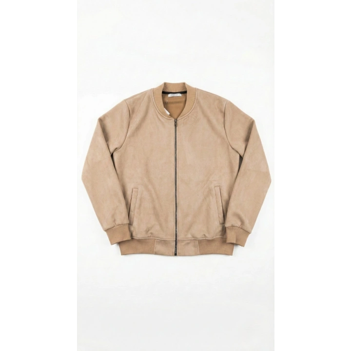 Erkek Scuba Süet Kumaş Bomber Hırka