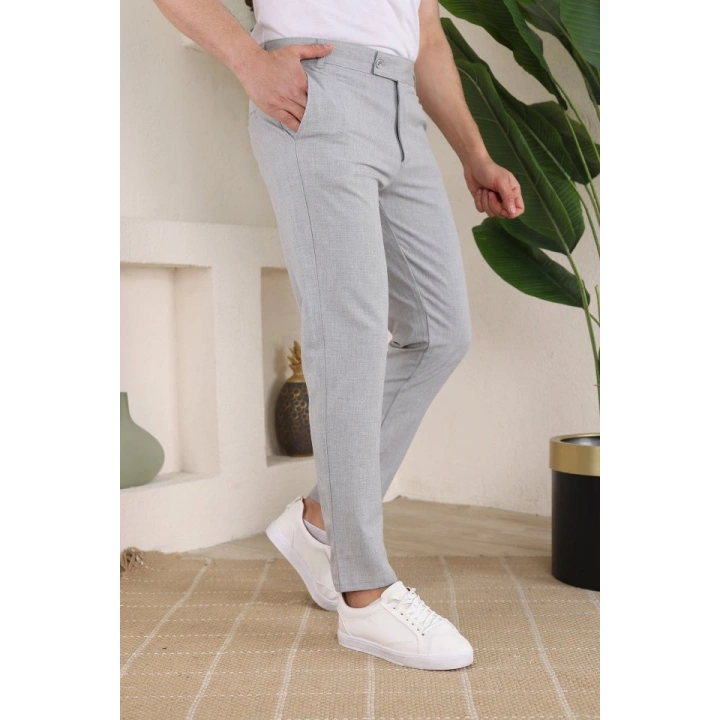 Erkek Slim Fit Dilli Kumaş Pantolon