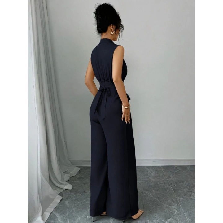 Kadın Balıkçı Yaka Kolsuz Incili Beli Kuşaklı Uzun Janjan Tulum