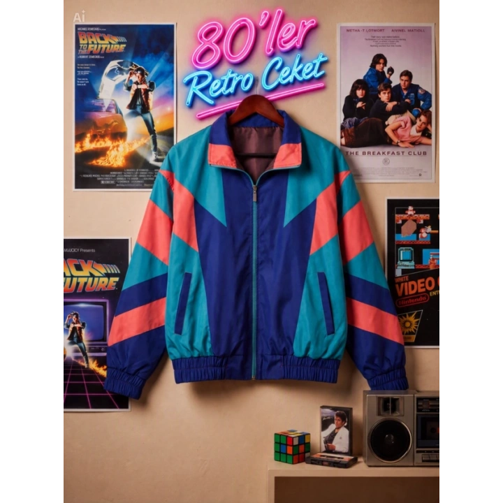 Kadın - Erkek 80ler Dönemi Retro Ceket