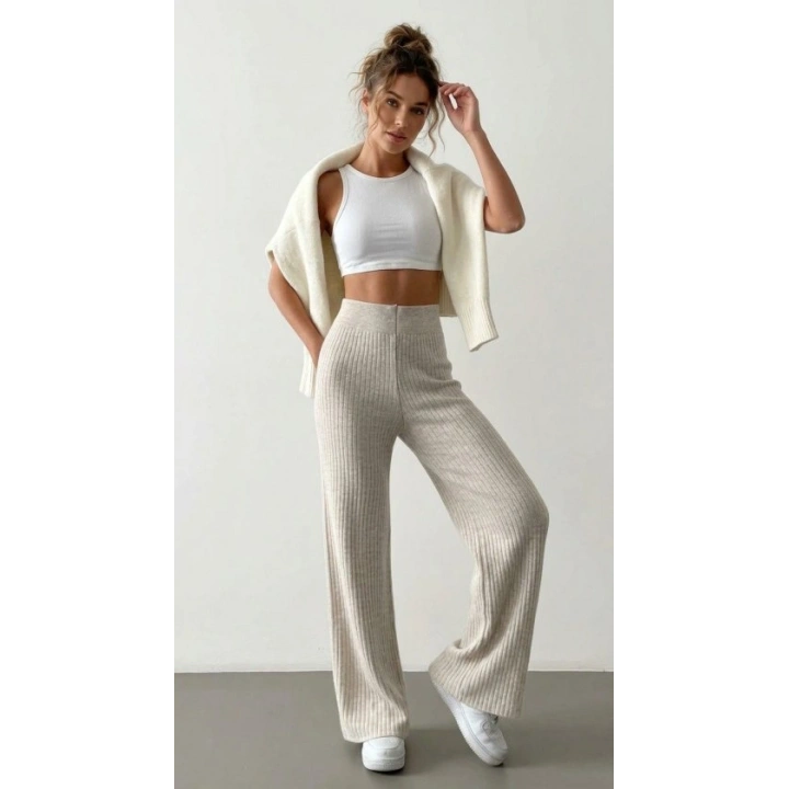 Kadın Kaşkorse Bol Paça Pantolon