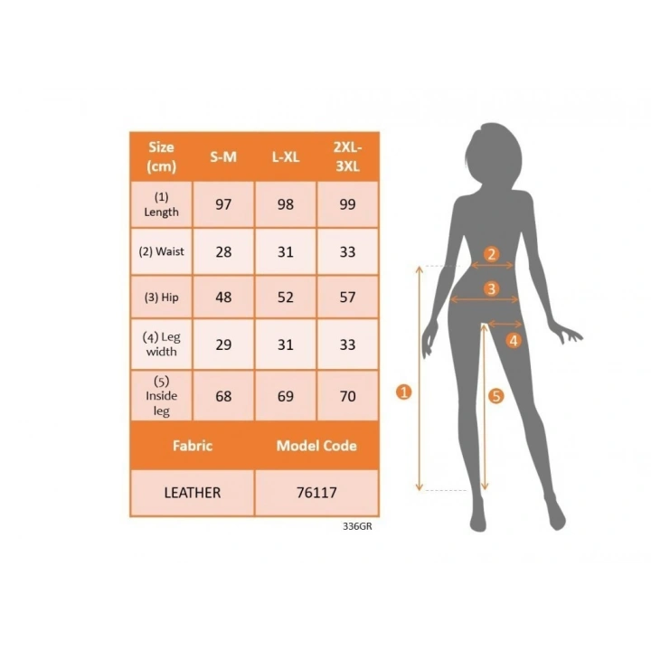 Kadın Paçası Lastikli Cep Detaylı Deri Tayt