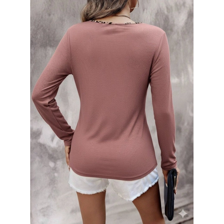 Kadın Uzun Kollu V Yakalı Kaşkorse Bluz