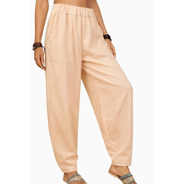 Kadın Yüksek Bel Cep Detaylı Pantolon