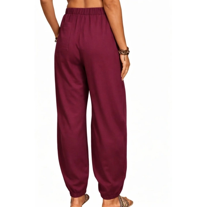 Kadın Yüksek Bel Cep Detaylı Pantolon