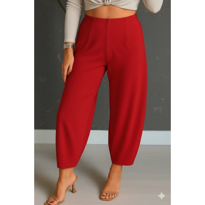 Kadın Yüksek Bel Krep Pantolon