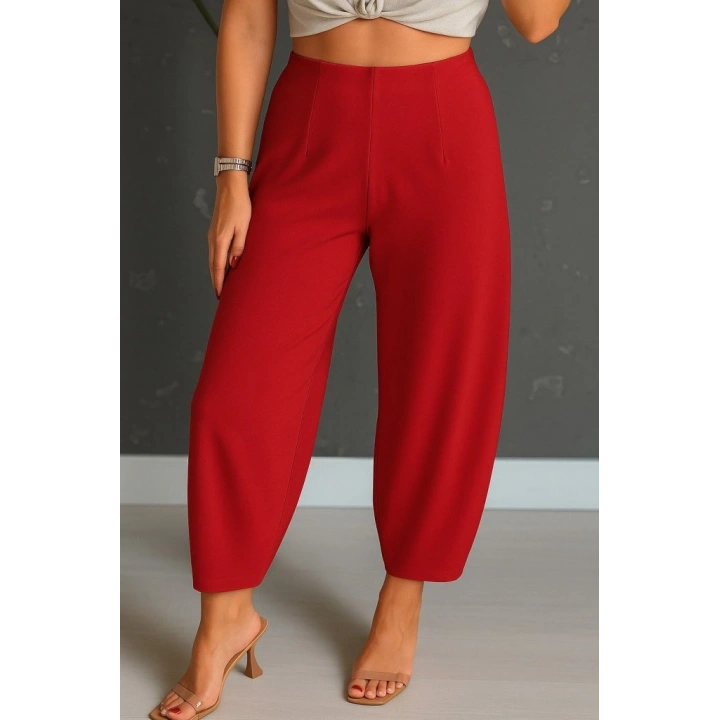 Kadın Yüksek Bel Krep Pantolon