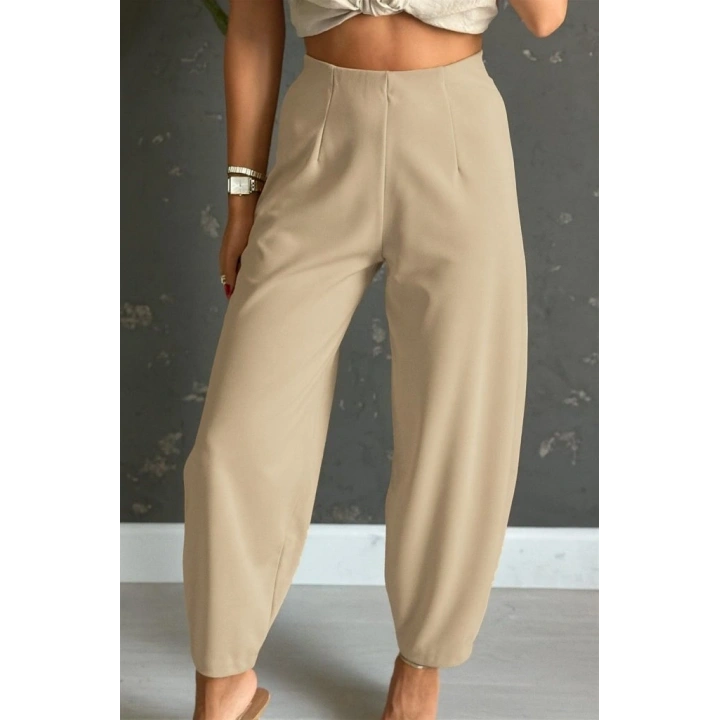 Kadın Yüksek Bel Krep Pantolon