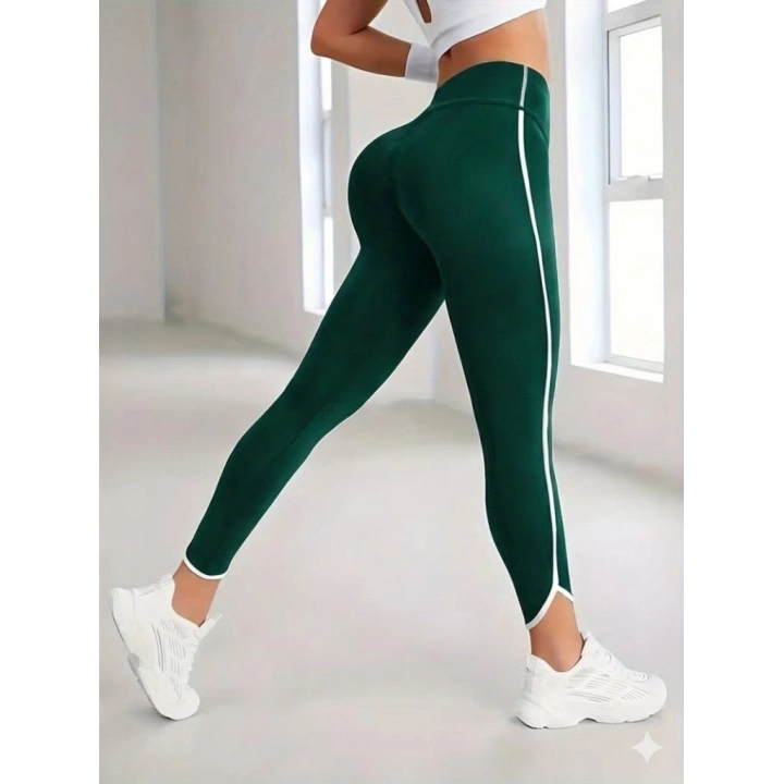 Kadın Yüksek Bel Yan şerit Detaylı Dalgıç Tayt