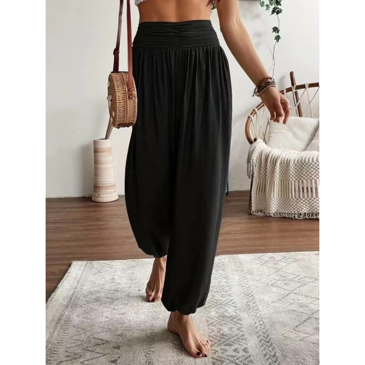 Kadın Yüksel Bel Yoğun Büzgü Detaylı Aerobin Pantolon