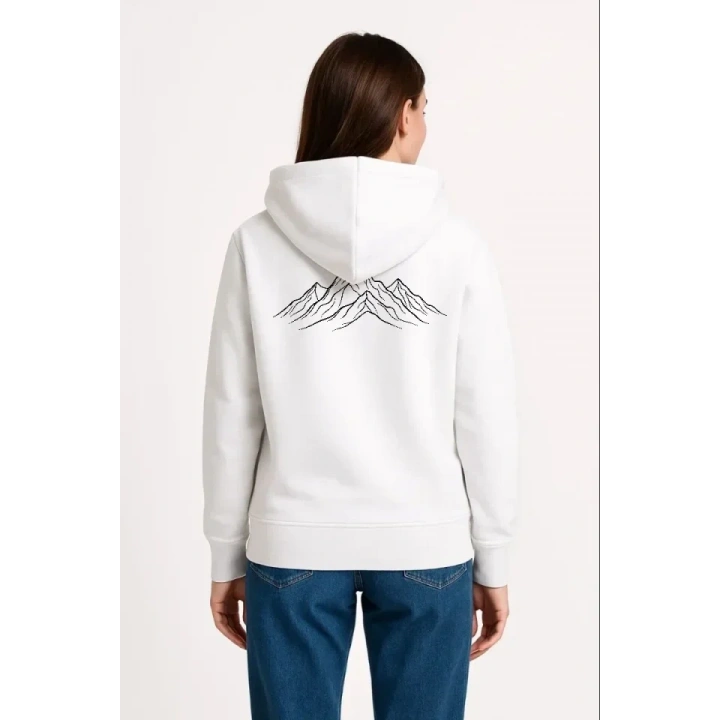 Nihilist Penguen Özel Tasarım Oversize Kapüşonlu Sweatshirt - Beyaz