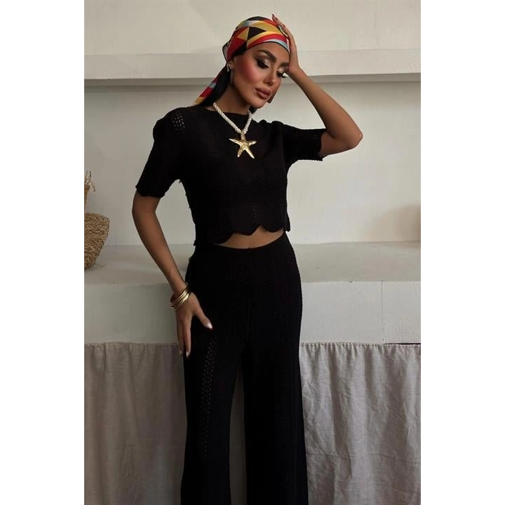 Triko Bluz Pantolon İkili Takım 10084-025