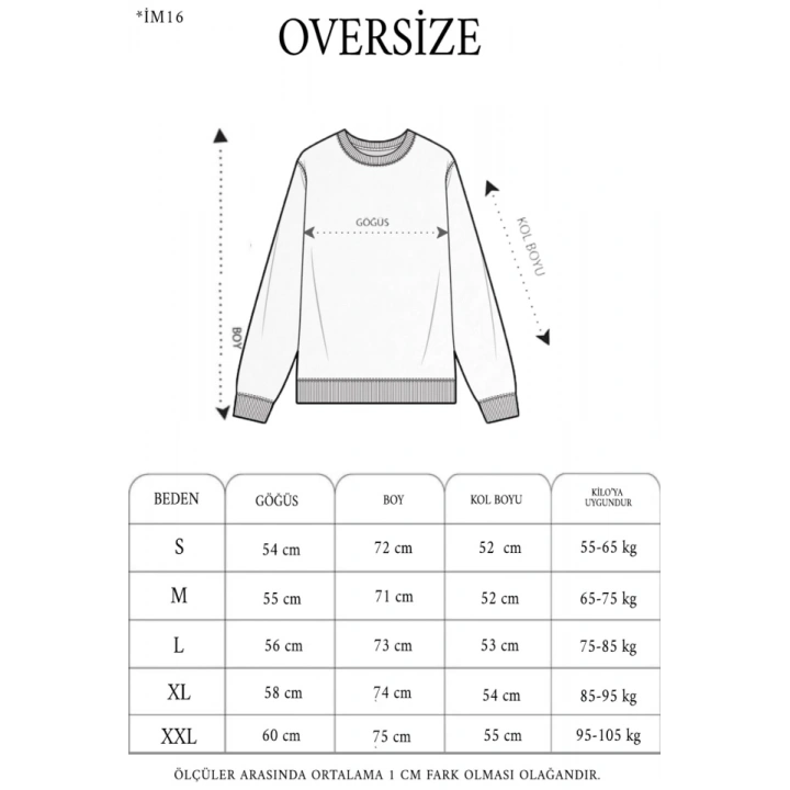 Üç İplik Bisiklet Yaka Baskılı SweatShirt - Beyaz