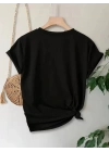 Anneler Günü Baskılı T-shirt - Siyah