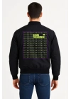 Arka Bomber Ceket - Siyah
