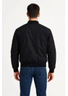 Arka Bomber Ceket - Siyah