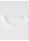 Baskılı Oversize Bisiklet Yaka T-shirt - Beyaz