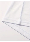 Baskılı Oversize Bisiklet Yaka T-shirt - Beyaz