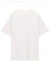 Baskılı Oversize Bisiklet Yaka T-shirt - Beyaz