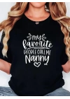 Baskılı Oversize Bisiklet Yaka T-shirt - Siyah