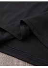 Baskılı Oversize Bisiklet Yaka T-shirt - Siyah
