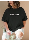 Baskılı T-shirt - Siyah