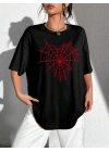 Baskılı T-shirt - Siyah