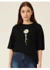 Baskılı T-shirt - Siyah
