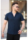 Erkek Kısa Kollu örme Kumaş Pamuklu Gömlek