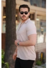 Erkek Ottoman Kumaş Apaj Yaka Kısa Kollu Gömlek