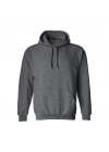 Erkek Uzun Kol Kapşonlu Basic Sweatshirt Hoodie - Füme