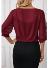 Kadın Fakir Kollu önden Bağlamalı Kısa şifon Bolero Ceket