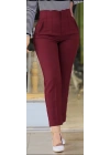 Kadın üste Oturan Paçası Bilek üzerinde Biten Atlas Kumaş Pantolon 36 (S) - 48 (4XL)