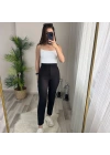 Kadın üste Oturan Paçası Bilek üzerinde Biten Krep Kumaş Kumaş Pantolon 36 (S) - 50 (5XL)