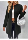 Kadın Uzun Kollu önü Açık Uzun Modal Ceket