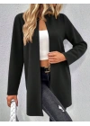 Kadın Uzun Kollu önü Açık Uzun Modal Ceket