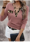 Kadın Uzun Kollu V Yakalı Kaşkorse Bluz