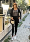 Kadın Uzun Kollu Krep üçlü Takım