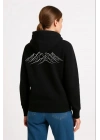 Nihilist Penguen Özel Tasarım Oversize Kapüşonlu Sweatshirt - Siyah