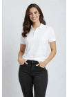 Pike Kumaş Düğmeli Yaka Regular Rahat Günlük Kısa Kol Tişört T-shirt - Beyaz