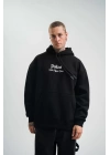 POLIZEI Premium Kalite Kapşonlu Dijital Patchli SweatShirt - Siyah