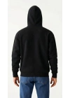Samuray Ninja Çift Kapüşonlu ZIP Fermuarlı Kanguru Cepli Tam Fermuarlı Hoodie Sweatshirt - Siyah