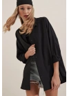 Siyah Oversize Uzun Basic Gömlek 3900