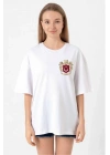 Türk Arma Baskı T-shirt- Beyaz