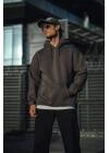 Üç İplik Penye Kapşonlu Basic SweatShirt - Antrasit