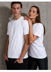 Unisex Kısa Kollu Bisiklet Yaka Basic Viskon Bluz