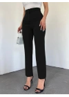 Zra Pileli Havuç Pantolon -Siyah