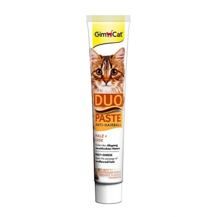 Gimcat Anti-Hairball Peynirli ve Maltlı Tüy Yumağı Önleyici Kedi Macunu 50 Gr