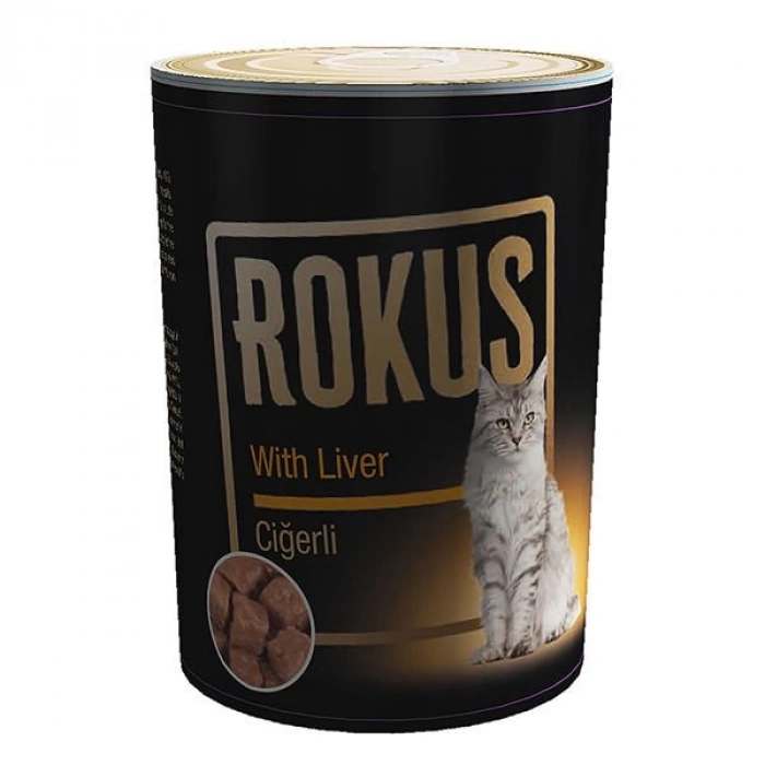 Rokus Ciğerli Yetişkin Konserve Kedi Maması 410 Gr